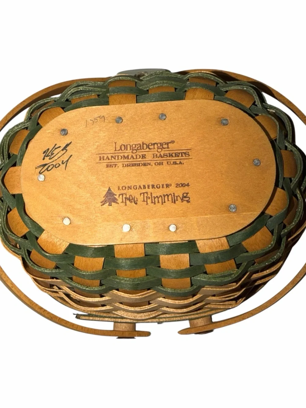 VINTAGE Longaberger Tree Trimming Gumdrop Basket 2004